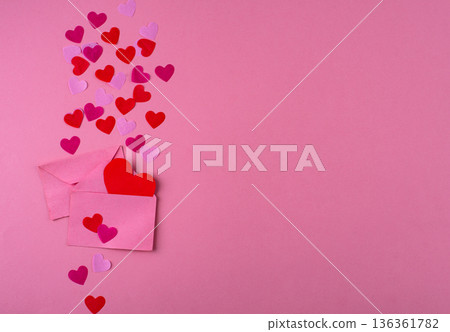 Valentine's Day background with hearts 136361782