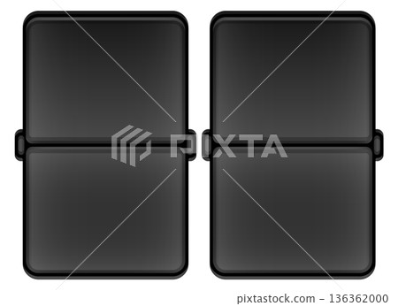 Flip score board. Realistic black panel mockup Flip score board. Realistic black panel mockup 136362000