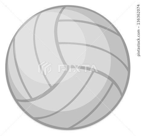 Beach volleyball game icon. Sport leather ball Beach volleyball game icon. Sport leather ball 136362074