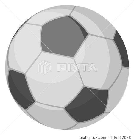 Soccer ball. Football match cartoon icon. Goal symbol Soccer ball. Football match cartoon icon. Goal symbol 136362088