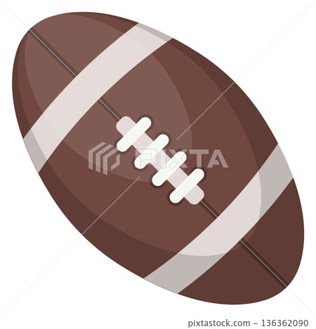 American football cartoon icon. Rugby ball sign 136362090