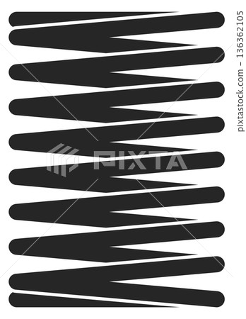 Steel spring curved metal black icon. Jump wire Steel spring curved metal black icon. Jump wire 136362105
