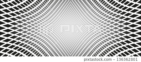 Abstract Lines Pattern with 3D Illusion Effect. 136362801