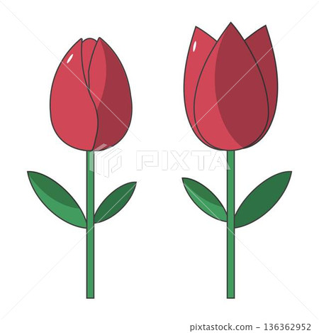 Tulip Blossom Clipart Spring Floral Design Tulip Blossom Clipart Spring Floral Design 136362952