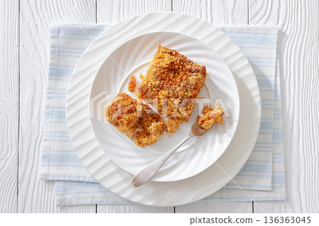 finnish rutabaga bake on a white plate 136363045