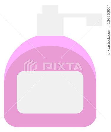 Liquid soap plastic bottle. Hand washing gel Liquid soap plastic bottle. Hand washing gel 136363064