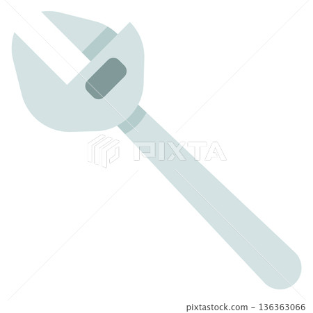 Wrench color icon. Repair tool. Plumbing instrument 136363066