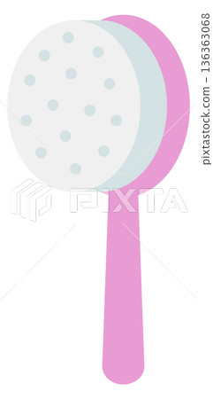 Shower brush color icon. Body massage tool Shower brush color icon. Body massage tool 136363068