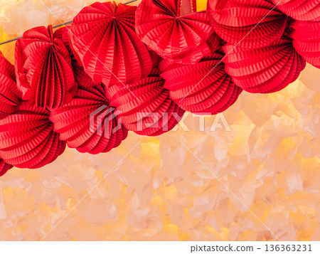 Paper lanterns, farolillos, at the April Fair in Seville, Spain. Paper lanterns, farolillos, at the April Fair in Seville, Spain. 136363231