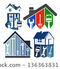 Set of symbols for home repair and maintenance 136363831