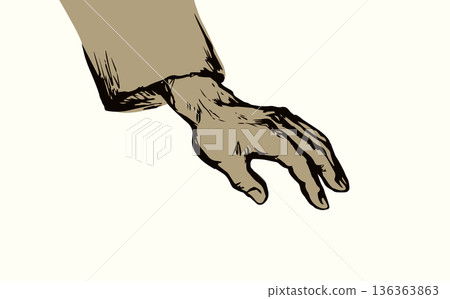 Prayer of blessing and laying on of hands. Vector drawing Prayer of blessing and laying on of hands. Vector drawing 136363863