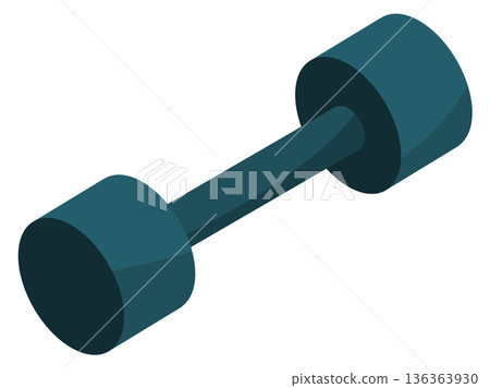 Dumbbell isometric icon. Strong muscle training exercise Dumbbell isometric icon. Strong muscle training exercise 136363930