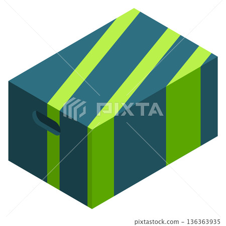 Fitness jump box. Gym foam equipment icon Fitness jump box. Gym foam equipment icon 136363935