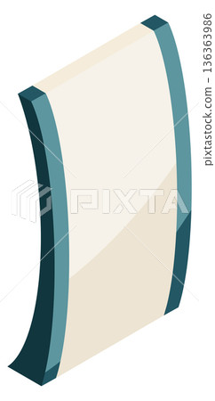 Expo showcase display. Isometric blank promotion ad show 136363986