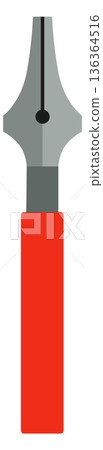 Nib pen color icon. Ink calligraphy tool 136364516