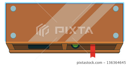 Shoe shelf dresser. Wooden furniture for top view plan 136364645