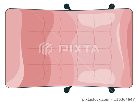 Soft armchair top view. Comfortable seat icon Soft armchair top view. Comfortable seat icon 136364647