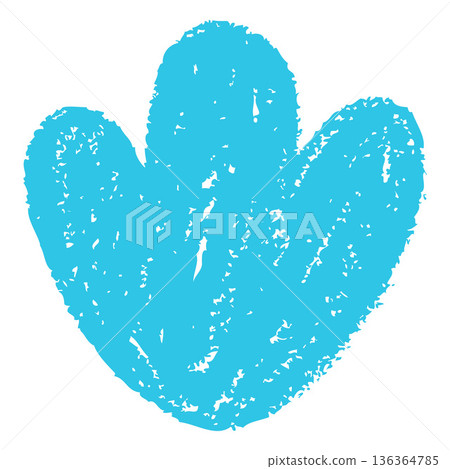 Blue flower shape crayon sketch silhouette. paper cut out shape, vector blossom daisy plant chalk or pencil texture Blue flower shape crayon sketch silhouette. paper cut out shape, vector blossom daisy plant chalk or pencil texture 136364785