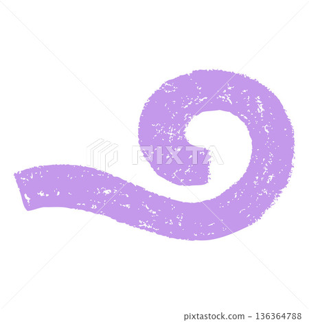 Lilac crayon curl line silhouette, doodle squiggle, scribble stroke, swirl stripe pencil texture, vector kids painting Lilac crayon curl line silhouette, doodle squiggle, scribble stroke, swirl stripe pencil texture, vector kids painting 136364788