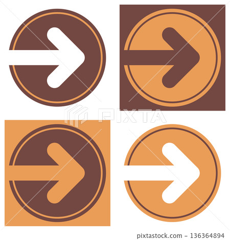 Colored variations of a pictogram in a circle Colored variations of a pictogram in a circle 136364894