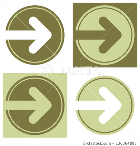 Colored variations of a pictogram in a circle 136364895