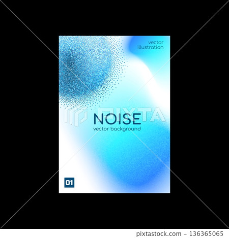 Blue and white blurred gradient background noise gradation, abstract grainy mesh gritty dotted spray paint vector poster Blue and white blurred gradient background noise gradation, abstract grainy mesh gritty dotted spray paint vector poster 136365065