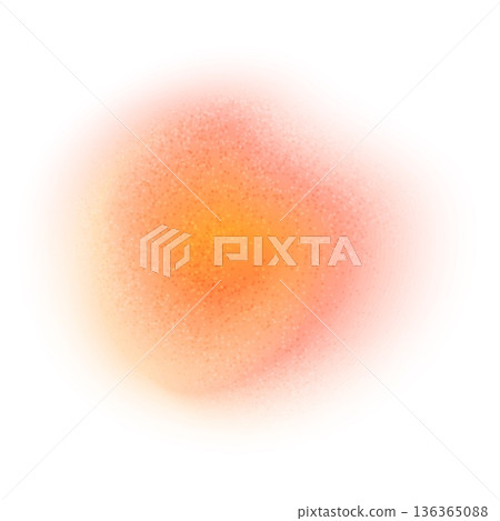 Orange circle blurred gradient with noise effect, abstract watercolor blur blob round shape grainy vector design element Orange circle blurred gradient with noise effect, abstract watercolor blur blob round shape grainy vector design element 136365088
