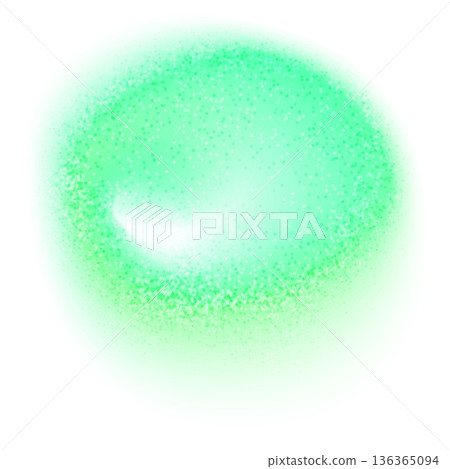 Green circle blurred gradient noise gradation, abstract watercolor grainy mesh round shape, gritty vector design element 136365094