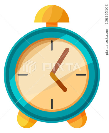 Alarm clock cartoon icon. Time hour symbol Alarm clock cartoon icon. Time hour symbol 136365108