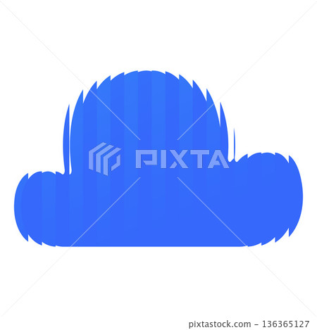 Cloud blue shape with ribbed glass effect vector icon, ripple blur weather forecast cloudy symbol, fluted meteorology Cloud blue shape with ribbed glass effect vector icon, ripple blur weather forecast cloudy symbol, fluted meteorology 136365127