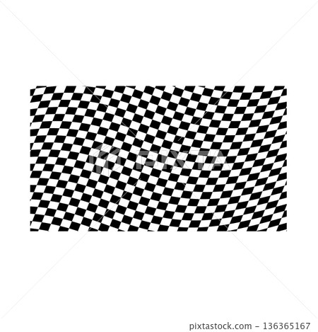 Wavy checkered pattern of black and white squares. Y2K Wavy checkered pattern of black and white squares. Y2K 136365167