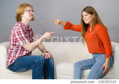 Man and woman having fight Man and woman having fight 136365520