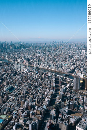 Tokyo cityscape photographed from Skytree Tokyo cityscape photographed from Skytree 136366019