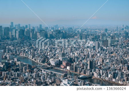 從晴空塔拍攝的東京城市景觀 136366024