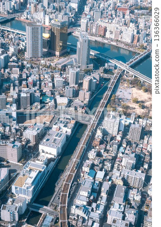 Tokyo cityscape photographed from Skytree Tokyo cityscape photographed from Skytree 136366029