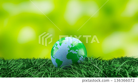 Green Earth Sustainability Environment Nature Concept 3d render. Green Earth Sustainability Environment Nature Concept 3d render. 136366072