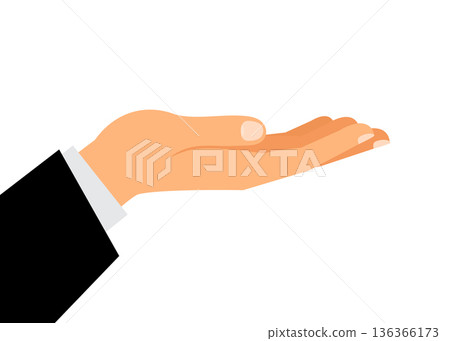 Outstretched hand vector stock illustration. Outstretched hand vector stock illustration. 136366173
