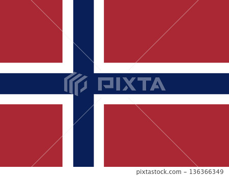 National Flag of Norway in correct proportions. National Flag of Norway in correct proportions. 136366349