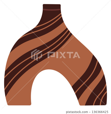 Contemporary vase color icon. Decorative interior pottery Contemporary vase color icon. Decorative interior pottery 136366425