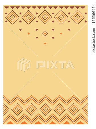 Ethnic african background. Ancient geometric motif cover 136366454