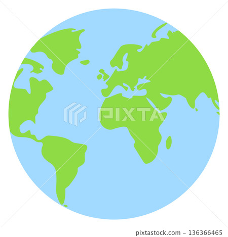 Earth icon. Planet color symbol. Globe sign 136366465