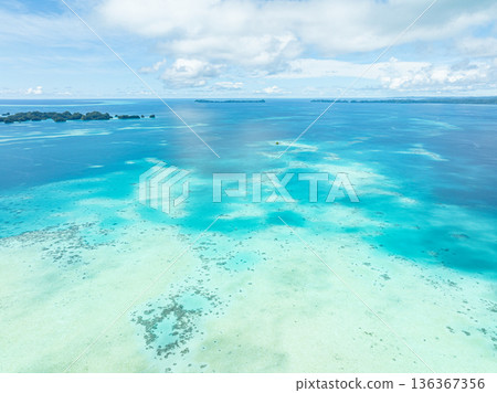 Beautiful ocean seen from the sky - Palau scenery - German Channel Beautiful ocean seen from the sky - Palau scenery - German Channel 136367356