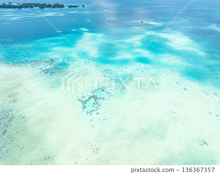 Beautiful ocean seen from the sky - Palau scenery - German Channel Beautiful ocean seen from the sky - Palau scenery - German Channel 136367357