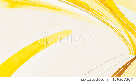 淺色影像背景素材，黃色曲線和留白 136367367