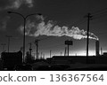 Monochrome chimney smoke 136367564