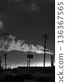 Monochrome chimney smoke 136367565
