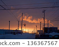 Sunrise winter 136367567