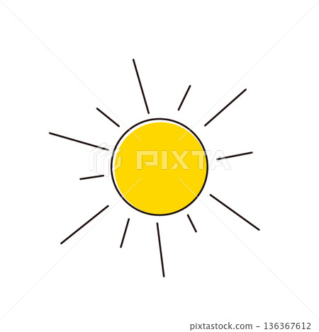 Simple sun illustration Simple sun illustration 136367612