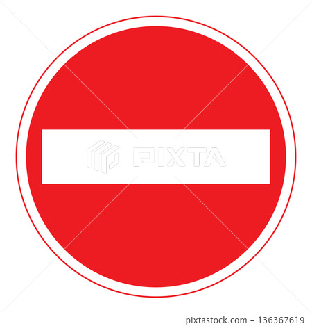 Regulatory sign: No entry for vehicles 136367619