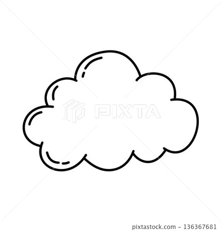 Cartoon White Cloud Illustration Cartoon White Cloud Illustration 136367681